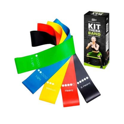 Kit 5 Faixas Elásticas para exercícios QualiSênior